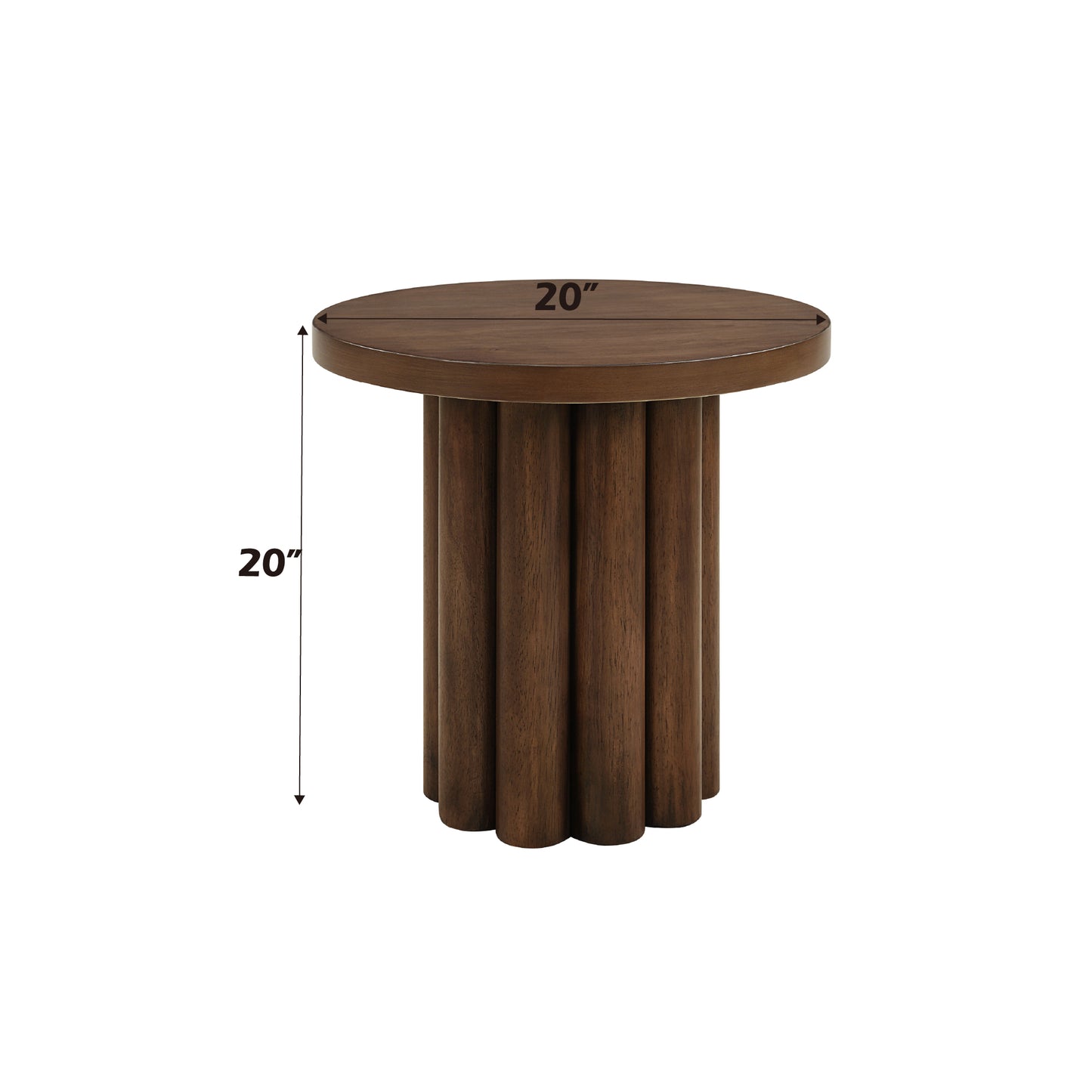 Loanna Wooden Color Finish End Table FredCo