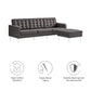 Loft Tufted Vegan Leather Sofa and Ottoman Set by Modway FredCo