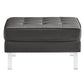 Loft Tufted Vegan Leather Sofa and Ottoman Set by Modway FredCo