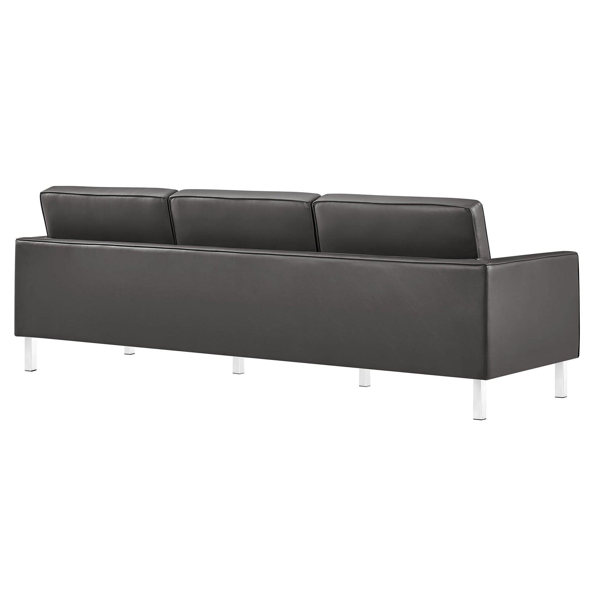Loft Tufted Vegan Leather Sofa and Ottoman Set by Modway FredCo