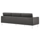 Loft Tufted Vegan Leather Sofa and Ottoman Set by Modway FredCo