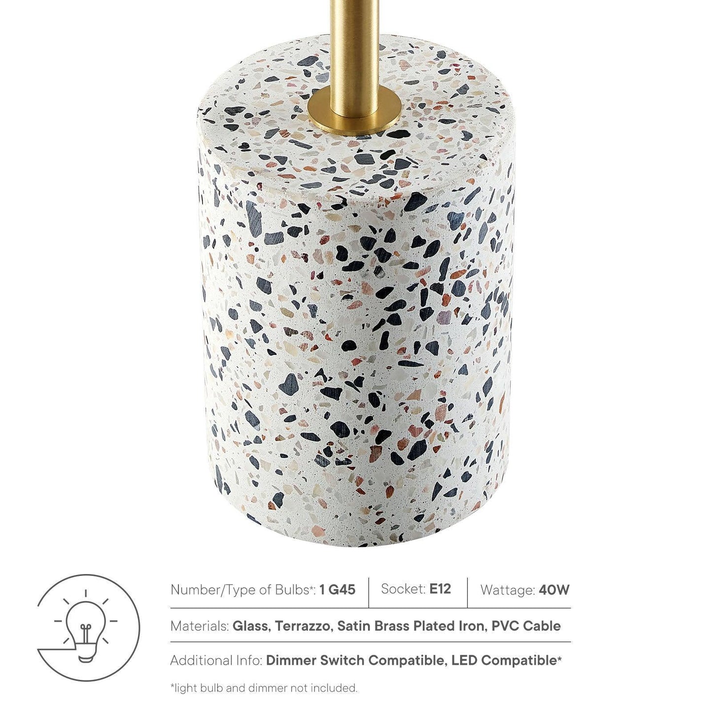 Logic Terrazzo Table Lamp, EEI-5627 FredCo