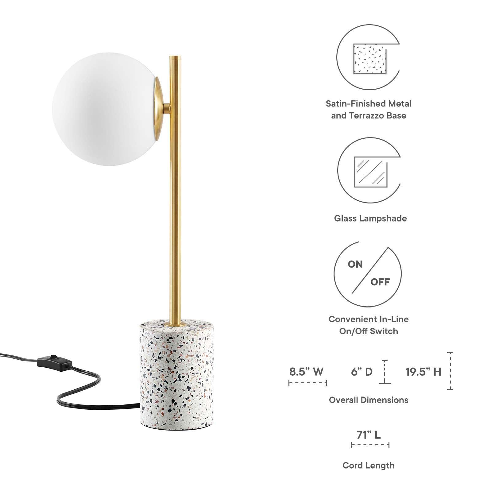 Logic Terrazzo Table Lamp, EEI-5627 FredCo