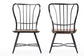 Longford "Dark-Walnut" Wood and Black Metal Vintage Industrial Dining Chair (Set of 2) FredCo