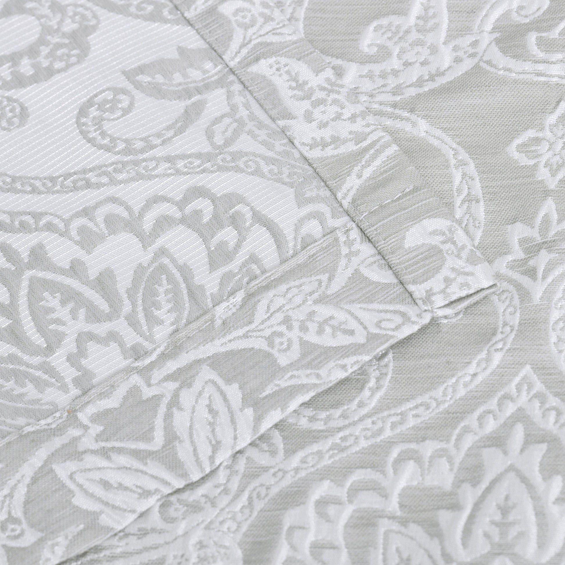 Lotus Light Filtering Floral Damask Jacquard Curtain Set FredCo