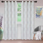 Lotus Light Filtering Floral Damask Jacquard Curtain Set FredCo