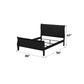 Louis Philippe Black Finish 2PCS Bedroom Set (E. King) FredCo