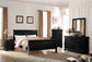 Louis Philippe Black Finish 4PCS Bedroom Set(E. King) FredCo