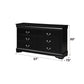 Louis Philippe Black Finish 4PCS Bedroom Set(E. King) FredCo
