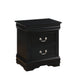Louis Philippe Black Finish 4PCS Bedroom Set(E. King) FredCo