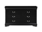 Louis Philippe Black Finish 4PCS Bedroom Set (Twin Bed) FredCo