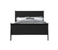 Louis Philippe Black Finish 4PCS Bedroom Set (Twin Bed) FredCo