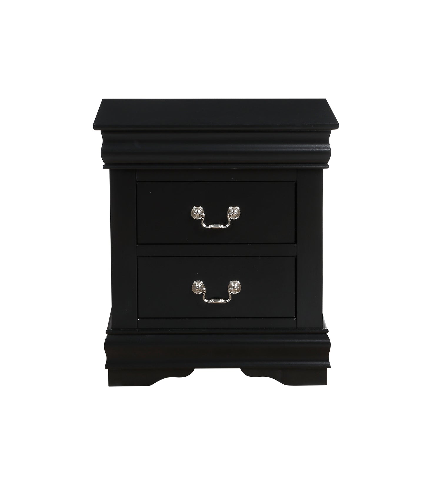 Louis Philippe Black Finish 4PCS Bedroom Set (Twin Bed) FredCo