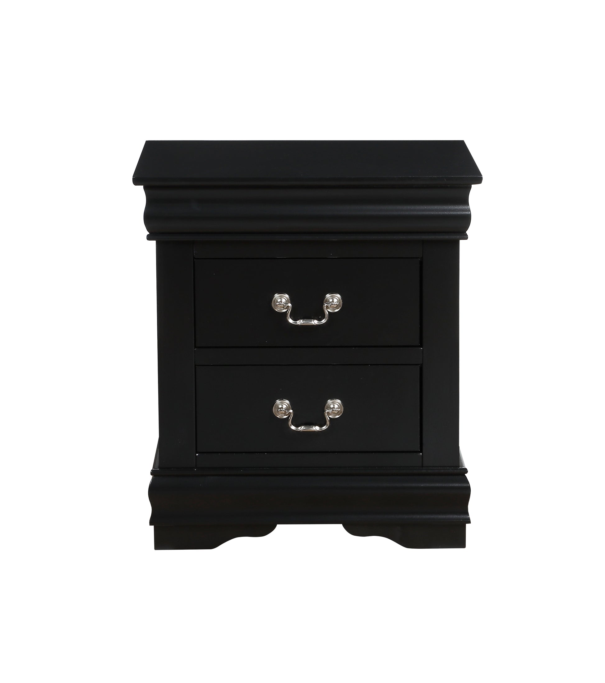 Louis Philippe Black Finish 4PCS Bedroom Set (Twin Bed) FredCo