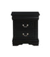 Louis Philippe Black Finish 4PCS Bedroom Set (Twin Bed) FredCo