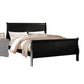 Louis Philippe Black Finish 4PCS Bedroom Set (Twin Bed, No Mirror) FredCo