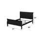 Louis Philippe Black Finish 4PCS Bedroom Set (Twin Bed, No Mirror) FredCo