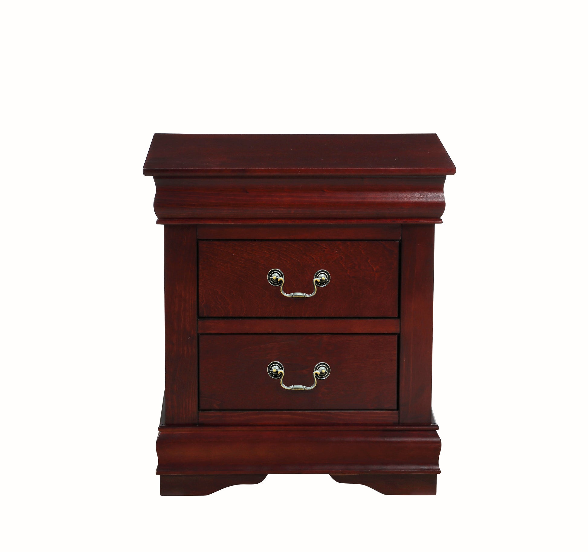 Louis Philippe Cherry Finish 4PCS Bedroom Set ( Twin Bed) FredCo