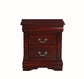 Louis Philippe Cherry Finish 4PCS Bedroom Set ( Twin Bed) FredCo