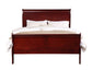 Louis Philippe Cherry Finish 4PCS Bedroom Set ( Twin Bed) FredCo