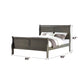 Louis Philippe Dark Gray Finish 4 PCS Bedroom Set (E. King) FredCo