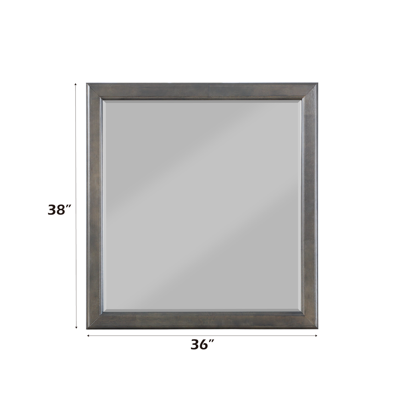 Louis Philippe Dark Gray Finish 4 PCS Bedroom Set (E. King) FredCo