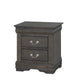 Louis Philippe Dark Gray Finish 4 PCS Bedroom Set (E. King) FredCo