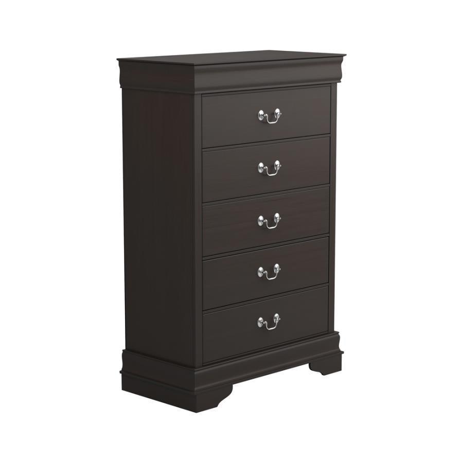 Louis Philippe Panel Bedroom Set with High Headboard Coaster Twin, 4 Piece FredCo