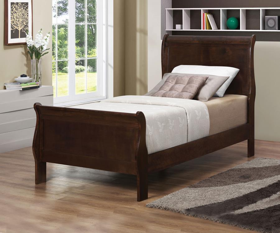 Louis Philippe Panel Bedroom Set with High Headboard Coaster Twin, 5 Piece FredCo