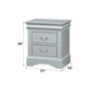 Louis Philippe Platinum Finish 2PCS Bedroom Set (Queen Bed) FredCo
