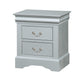 Louis Philippe Platinum Finish 2PCS Bedroom Set (Queen Bed) FredCo