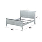Louis Philippe Platinum Finish 2PCS Bedroom Set (Queen Bed) FredCo