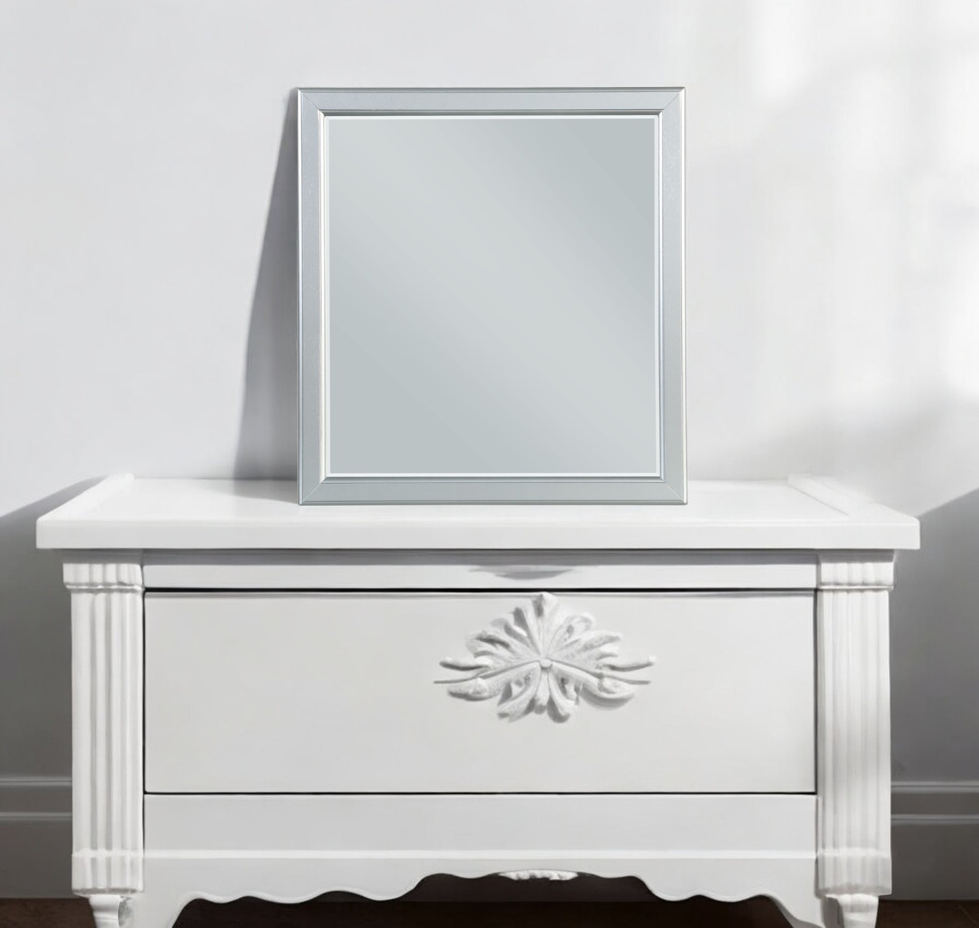 Louis Philippe Platinum Finish 4 PCS Bedroom Set (E. King) FredCo
