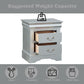 Louis Philippe Platinum Finish 4 PCS Bedroom Set (E. King) FredCo