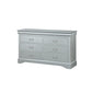 Louis Philippe Platinum Finish 4 PCS Bedroom Set (E. King) FredCo