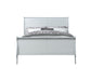 Louis Philippe Platinum Finish 4 PCS Bedroom Set(Queen Bed, No Mirror) FredCo