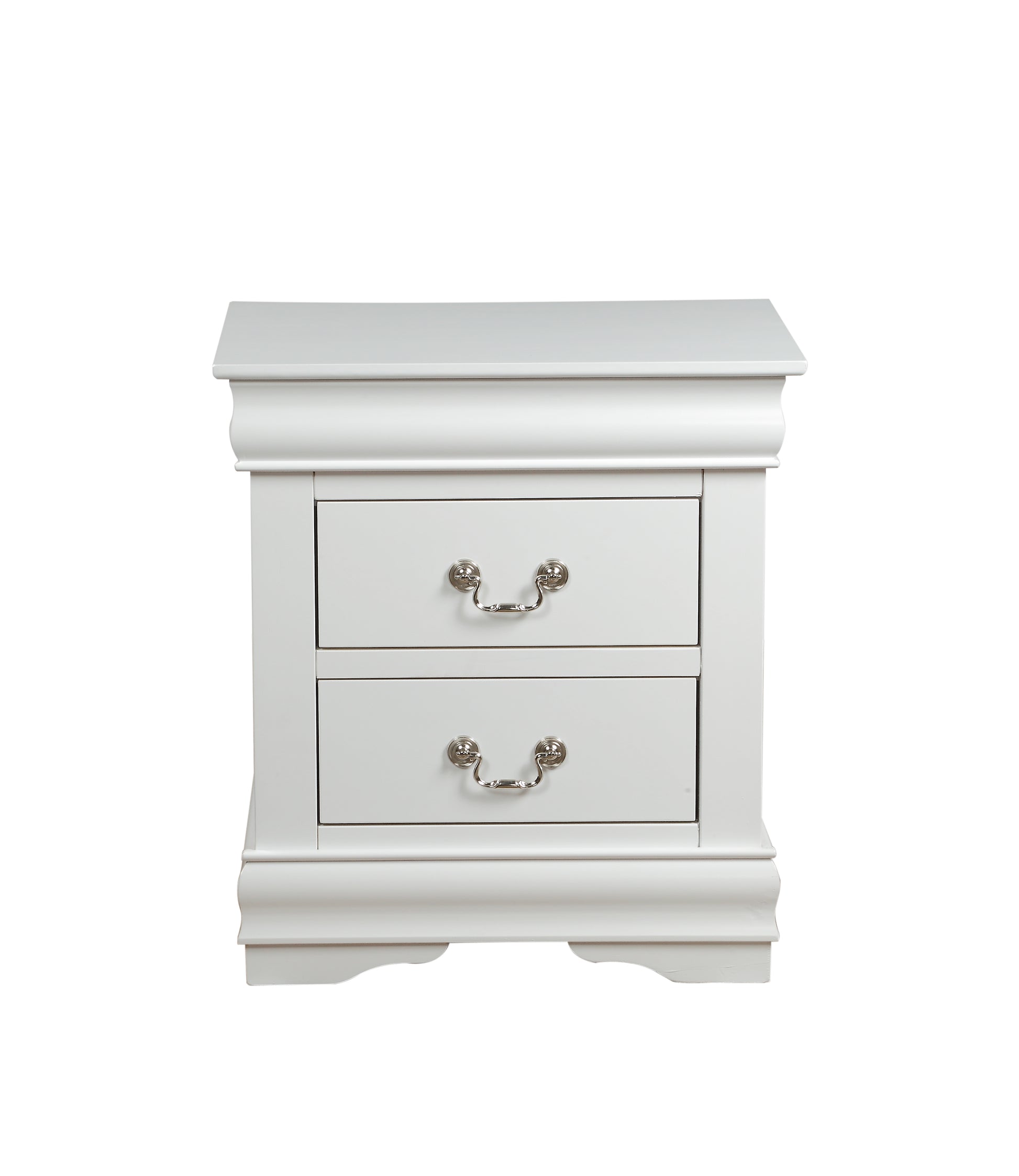 Louis Philippe White Finish 2PCS Bedroom Set (E. King) FredCo