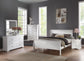 Louis Philippe White Finish 4 PCS Bedroom Set (E. King) FredCo