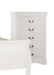 Louis Philippe White Finish 4 PCS Bedroom Set (E. King) FredCo