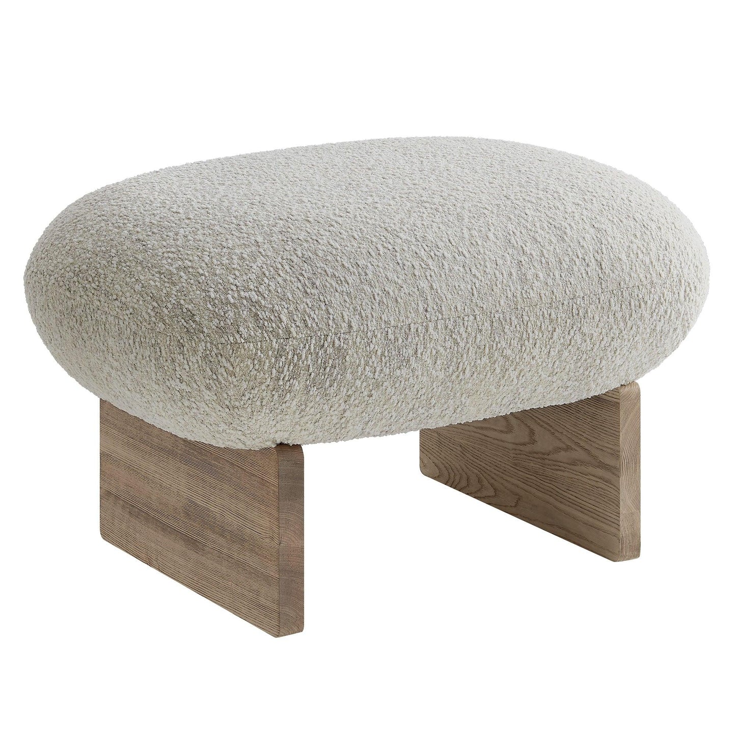 Loyal Boucle Fabric Accent Chair and Ottoman Set by Modway FredCo