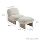 Loyal Boucle Fabric Accent Chair and Ottoman Set by Modway FredCo