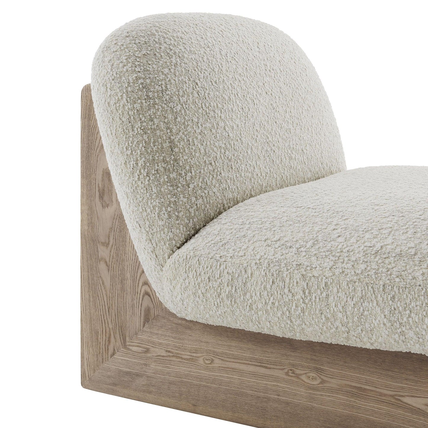 Loyal Boucle Fabric Accent Chair and Ottoman Set by Modway FredCo