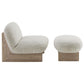 Loyal Boucle Fabric Accent Chair and Ottoman Set by Modway FredCo