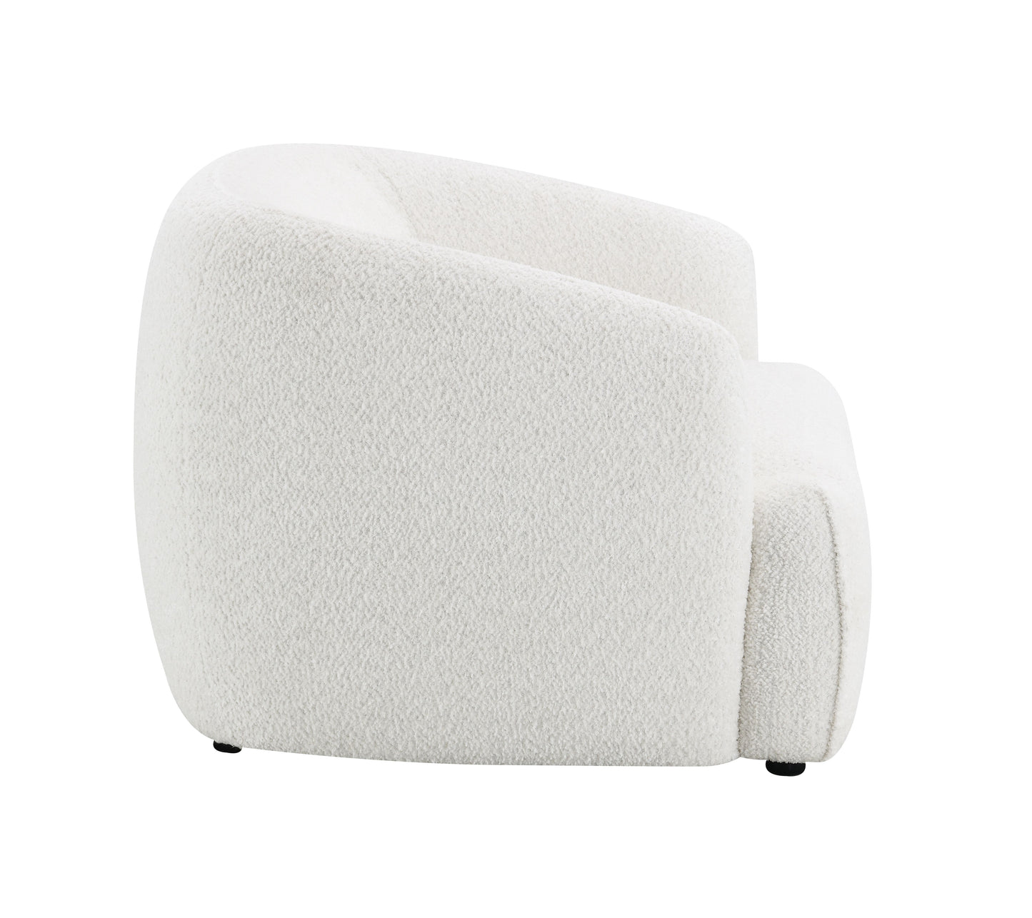 Lucifer White Shimmer Fabric Chair FredCo
