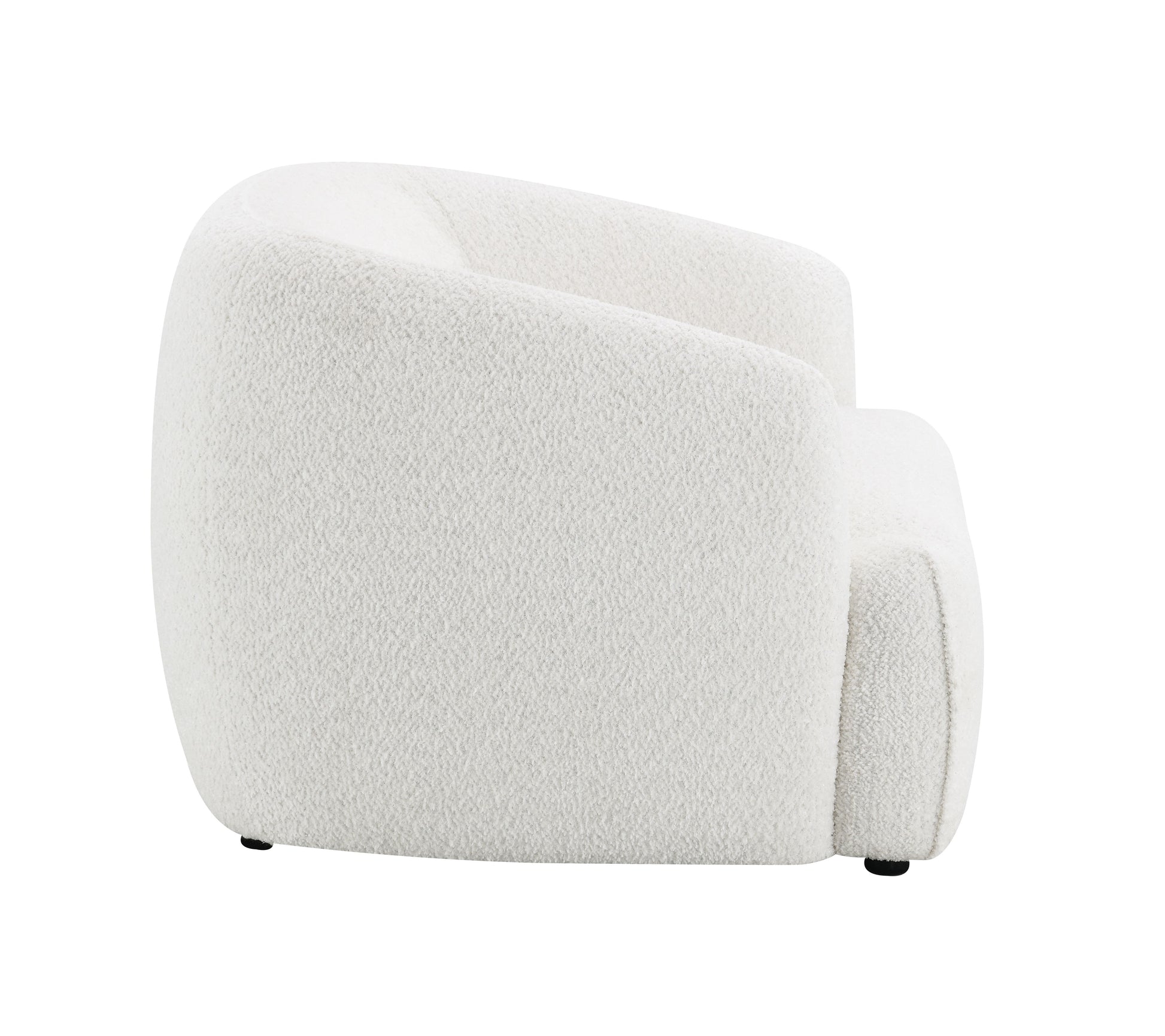 Lucifer White Shimmer Fabric Chair FredCo