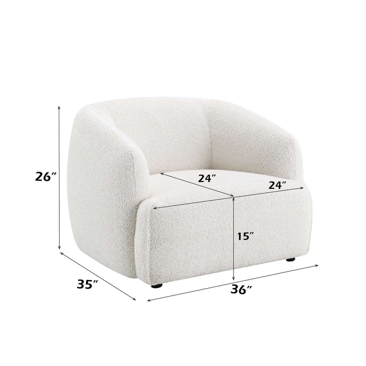 Lucifer White Shimmer Fabric Chair FredCo