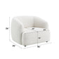 Lucifer White Shimmer Fabric Chair FredCo
