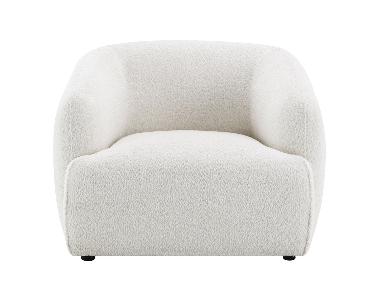 Lucifer White Shimmer Fabric Chair FredCo