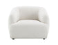 Lucifer White Shimmer Fabric Chair FredCo