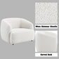 Lucifer White Shimmer Fabric Chair FredCo
